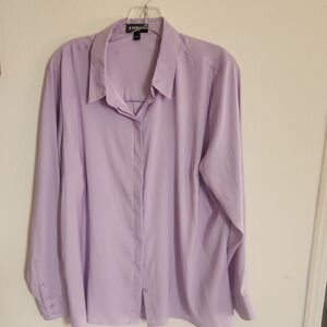 Express Silky  Lavender Lilac Portofino Blouse